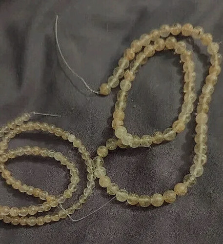 Citrine beads heat treated - citrine,