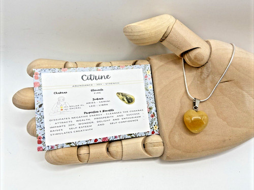 Citrine love heart healing - citrine,