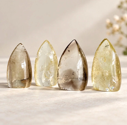 Citrine mini tear - citrine, drop