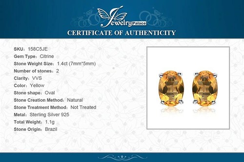 4ct genuine citrine stud - genuine,