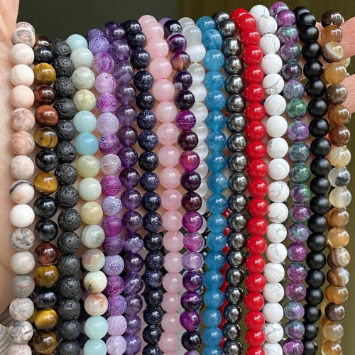 Natural gemstone beads tiger - natural,