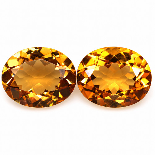 Pair natural citrine - pair,