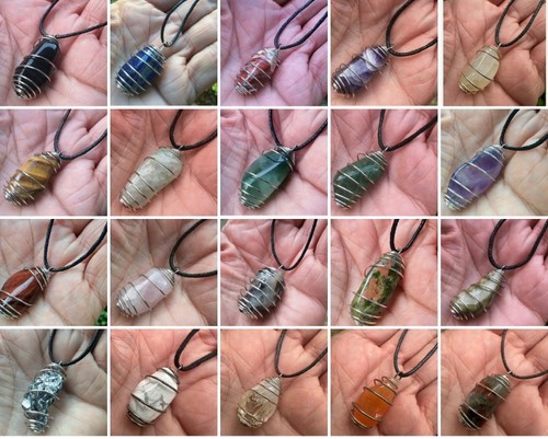 Polished stone pendant spiral - polished,
