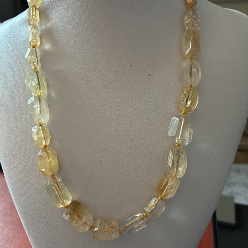 Citrine necklace - citrine,