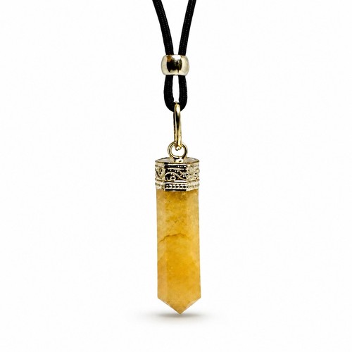 Citrine crystal pendant - citrine,