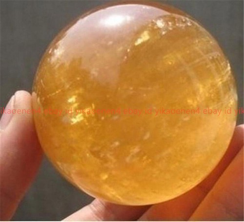 Natural citrine calcite - calcite, quartz