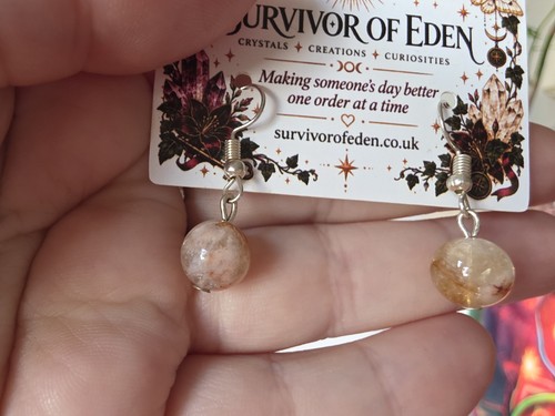 Citrine gemstone drop - gemstone, earrings