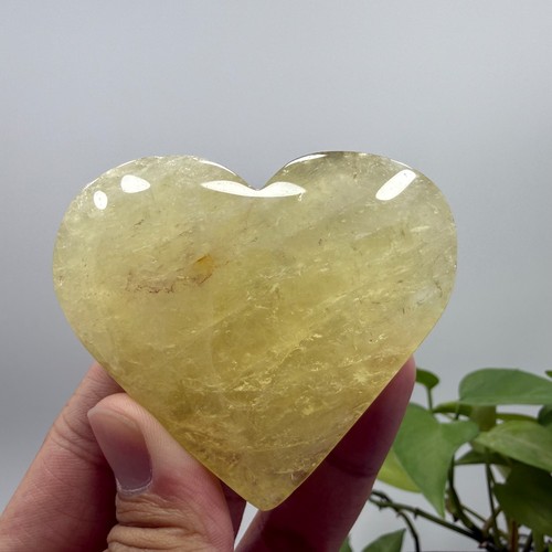 Natural citrine heart polished - citrine,