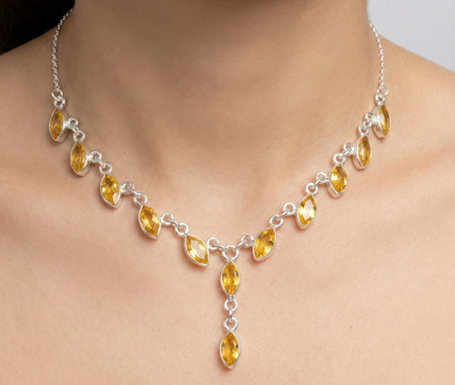 Yellow citrine gemstone - yellow,