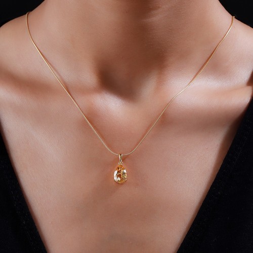 Natural citrine pendant - citrine,