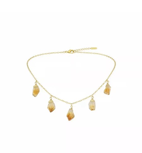 Citrine gemstone necklace - , set