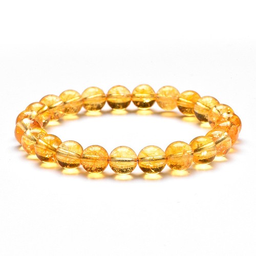Natural citrine bead - natural, stretch