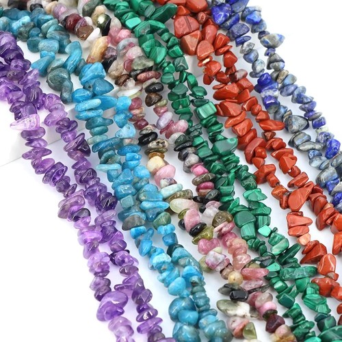 Natural stone chip beads - stone,