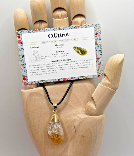 Citrine crystal pendant - crystal,