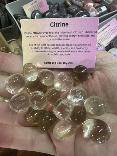 Citrine crystal tumble - tumble, stone