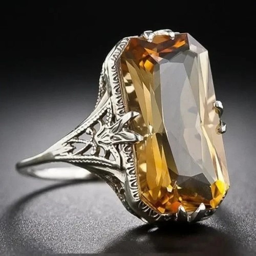S925 silver citrine hollow - s925,