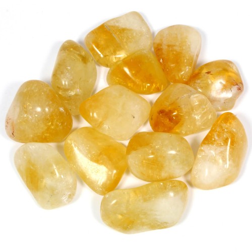 Citrine tumbled stone - tumbled, –
