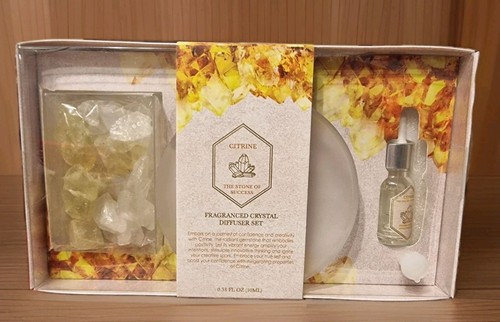 Citrine crystals diffuser set - citrine,