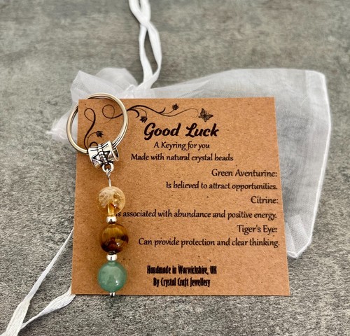 Crystal gemstone keyring good - keyring,