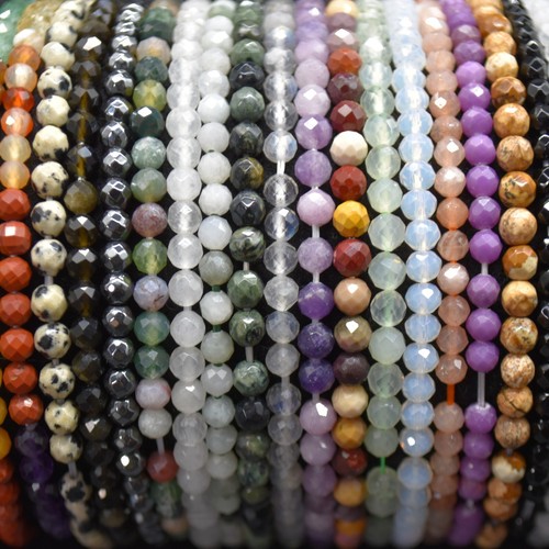 4mm faceted round - faceted, beads