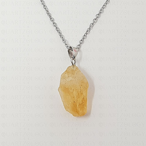 Citrine necklace stone - necklace, nugget