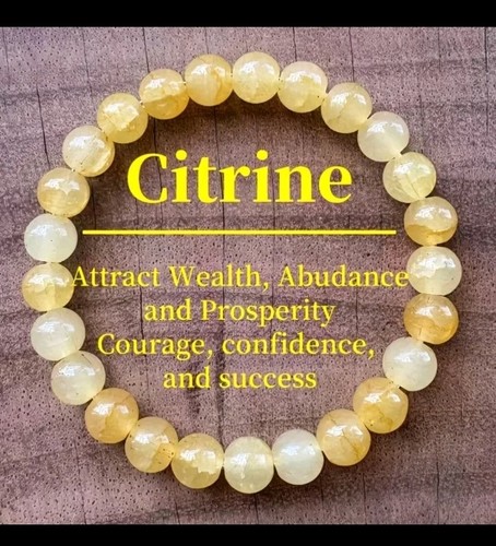 Citrine natural bracelet 8mm - bracelet,