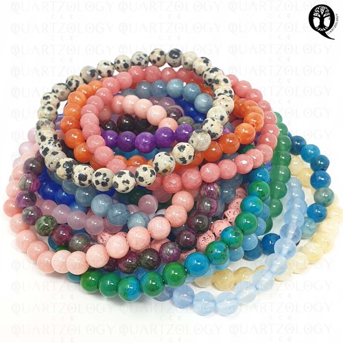 Quartz bead lava bracelet - bead,