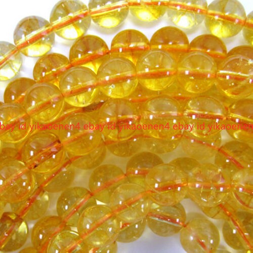 Yellow citrine round - citrine, beads