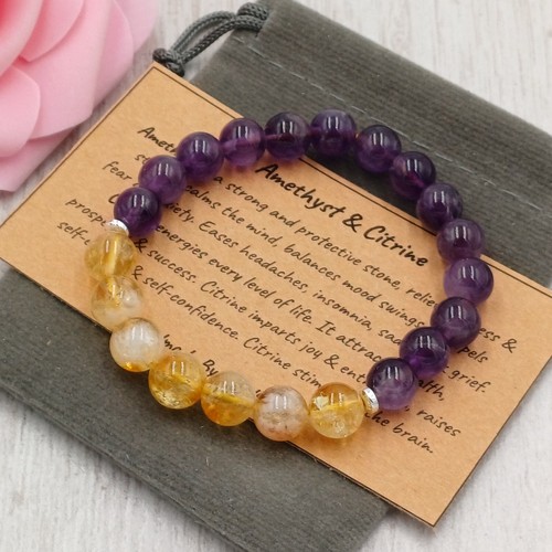 Amethyst citrine bracelet - &,