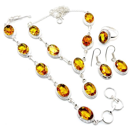 925 sterling silver - silver, citrine