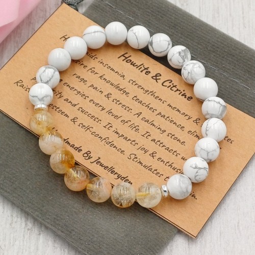 Citrine howlite handmade - &,