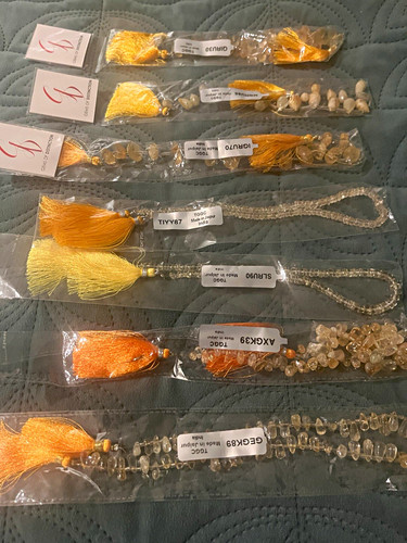 Jewellery beads citrine mix - mix,