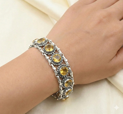 Yellow citrine gemstone - yellow,