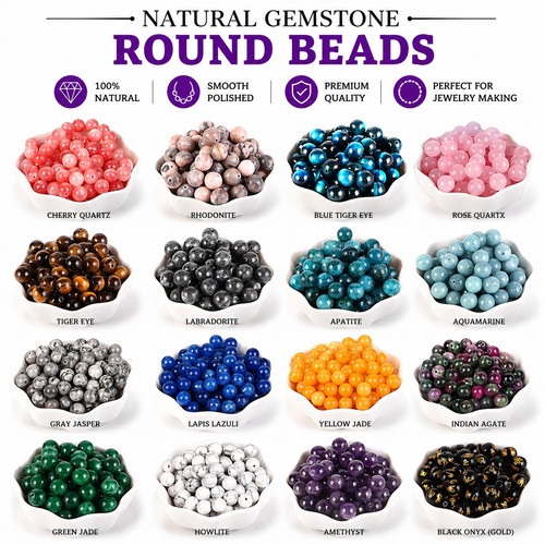12mm natural gemstone - 4-12mm, loose