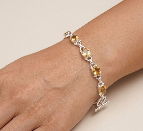 Yellow citrine gemstone - yellow,