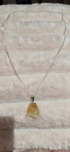Stunning raw citrine - , pendant