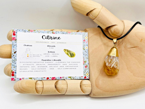 Natural yellow citrine - yellow,