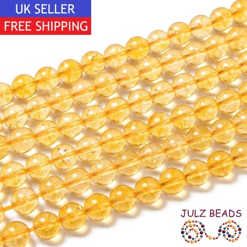 Citrine gemstone round - round, beads