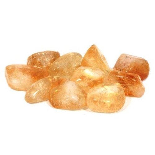 Citrine tumble stone - citrine,