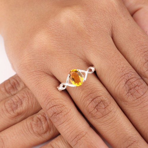 Citrine gemstone 925 sterling - citrine,